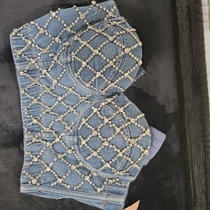 Rhinestone bustier